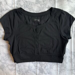 Aerie black short sleeve top